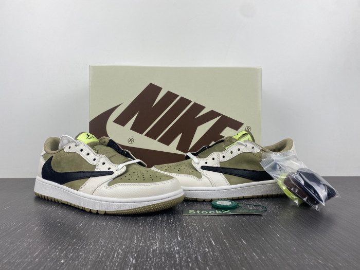 air jordan 1 retro low golf travis scott neutral olive fz3124-200