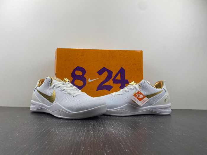 nike kobe 8 protro “white/metallic gold” nk0409