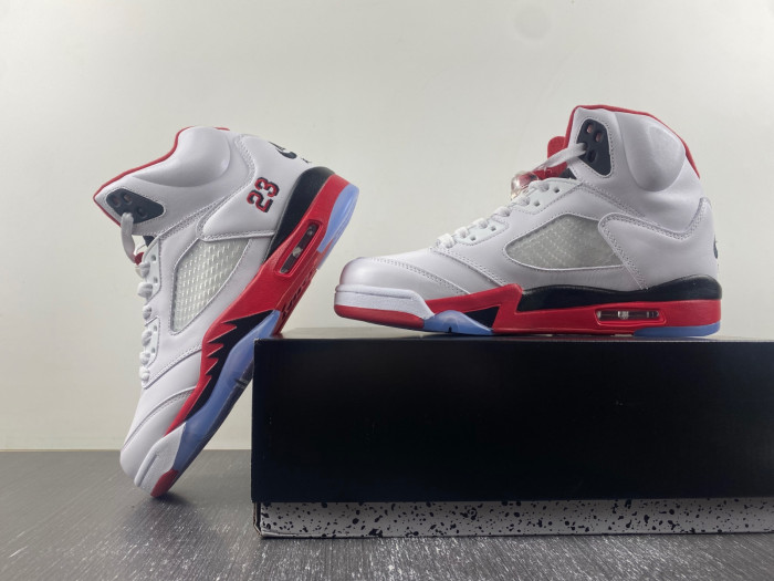 air jordan 5 retro fire red black tongue 136027-120