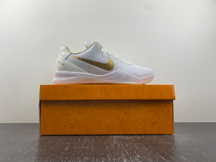 nike kobe 8 protro “white/metallic gold” nk0409