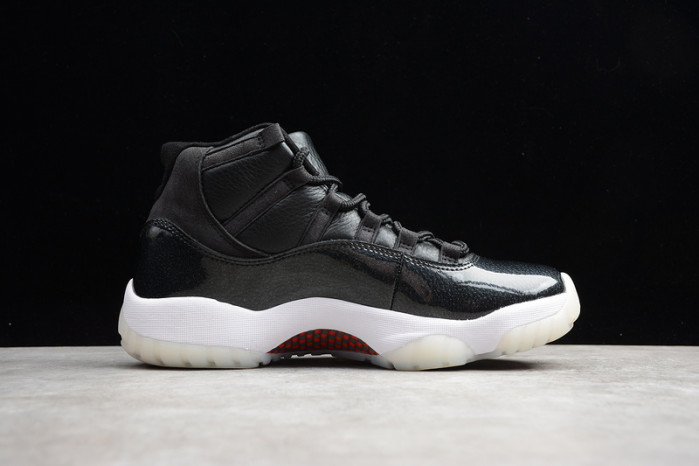 jordan 11 retro bp "72-10" black 378037-002