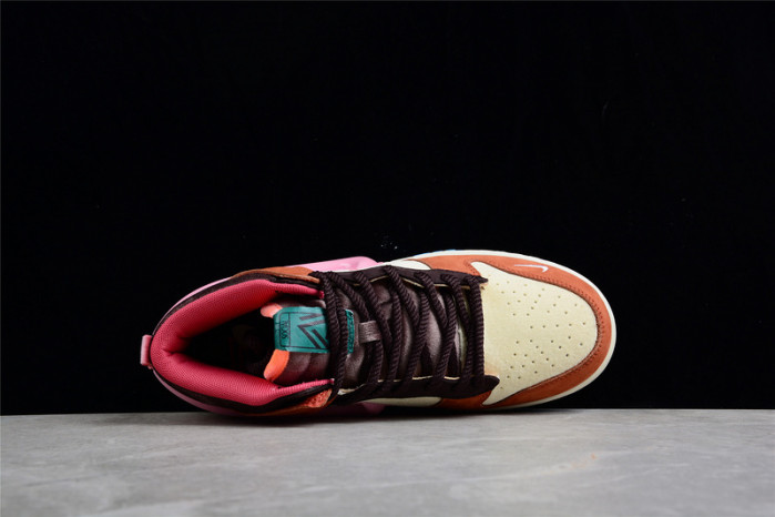 nike dunk mid social status free lunch chocolate milk dj1173-700