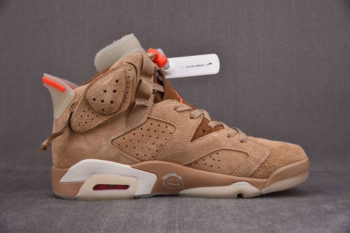 travis scott x air jordan 6 “british khaki ” dh0690-200
