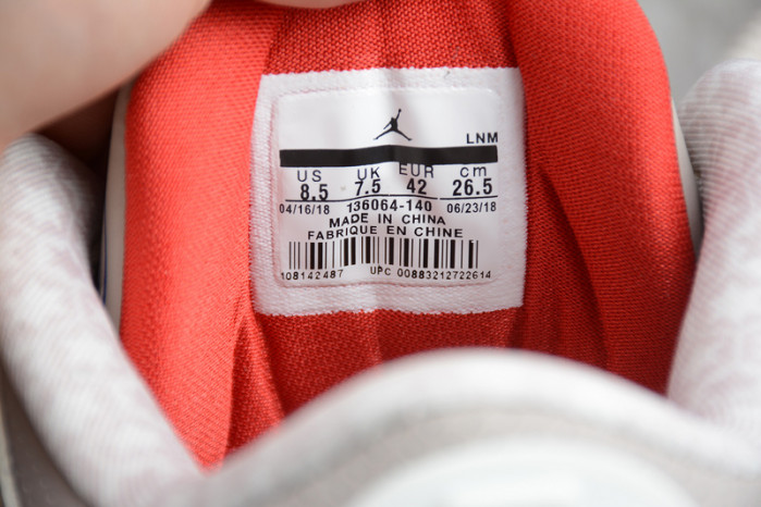 air jordan 3 retro "charity game" sail red mens 136064-140