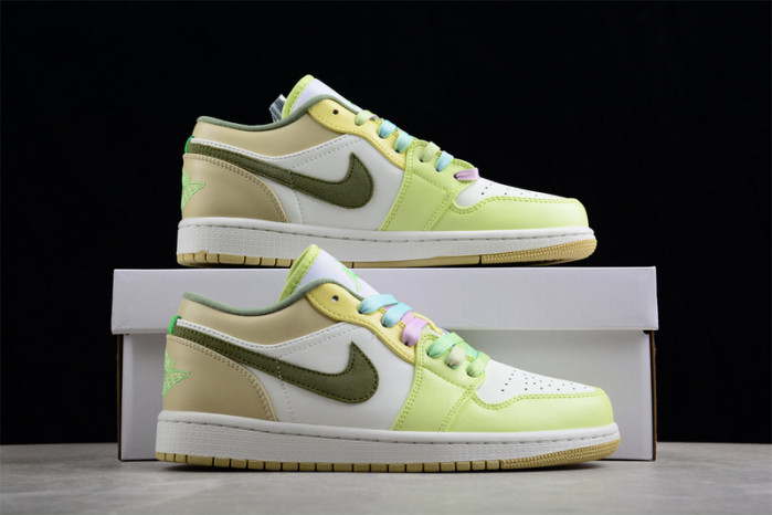 air jordan 1 low “light olive/pale citron” fd9906-131