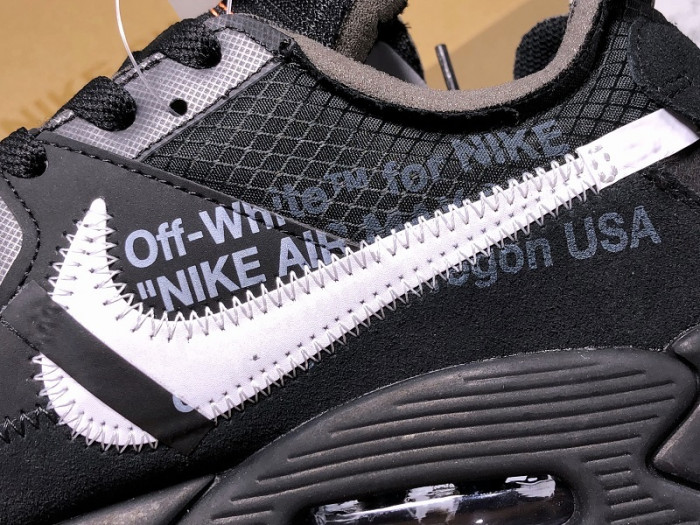 ow nike air max 90 black aa7293-001