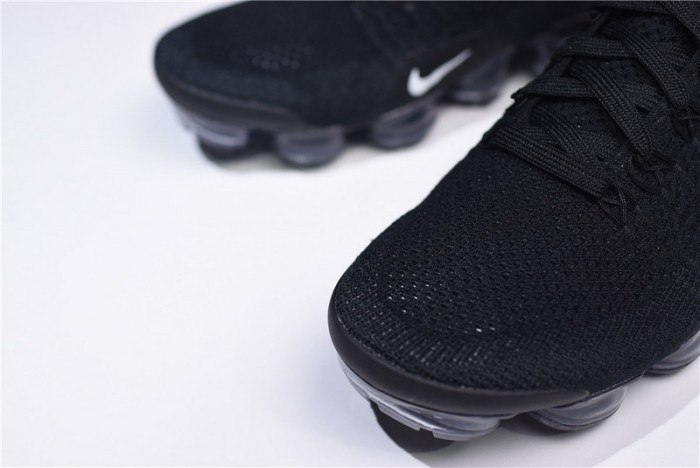 nike air vapormax flyknit 2.0 running sneakers black/grey 942842-001