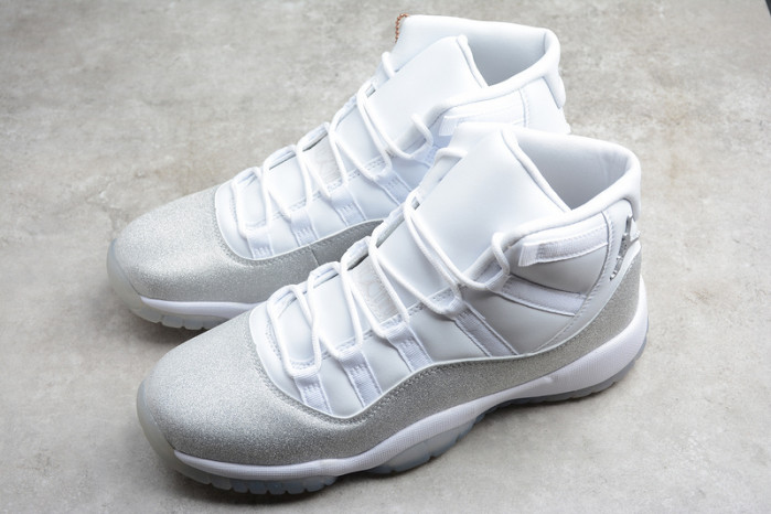 air jordan 11 white metallic silver vast grey ar0715-100