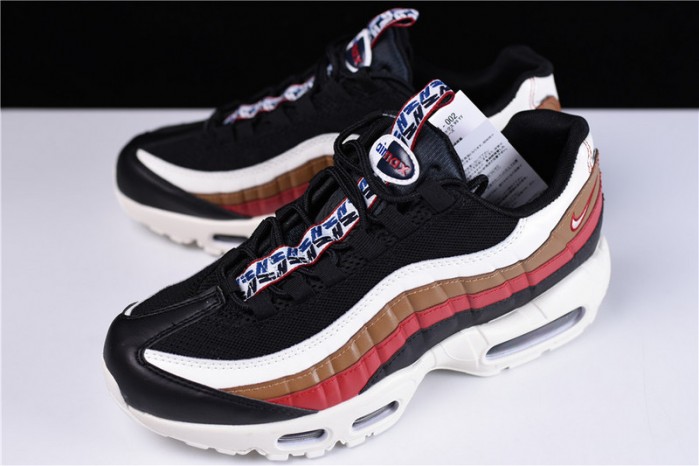 nike air max 95 “pull tab” pack black/ sail-ale brown-gym red aj4077-002
