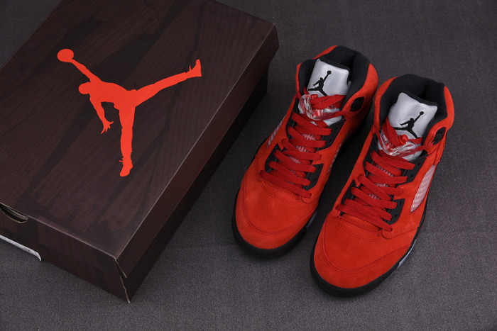 air jordan 5 raging bull 2021 red suede dd0587-600