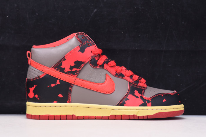 nike dunk high 1985 red acid wash