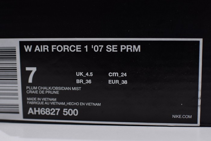 nike air force 1 premium plum chalk ah6827-500