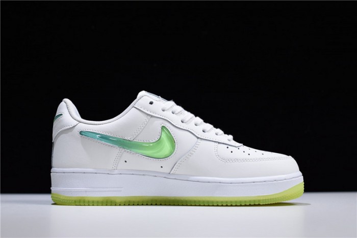 nike air force 1 white hyper jade volt at4143-100