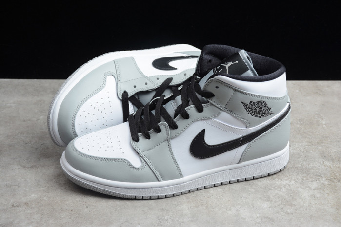 air jordan 1 mid light smoke grey 554724-092