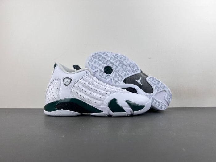 Air Jordan 14 Retro White Forest Green 311832-131