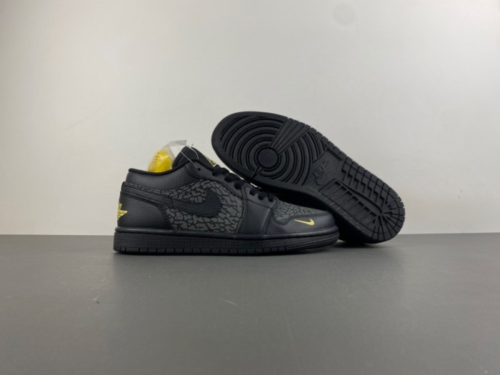 Air Jordan 1 Low Black Elephant Print IM6568-010